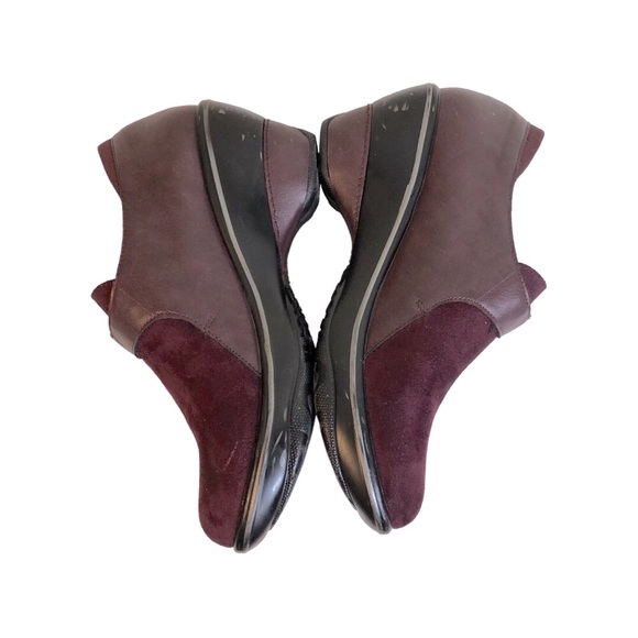JBU By Jambu  Sedona Burgundy Suede Slip-On Wedge Clogs Size 9M - Picture 3 of 6